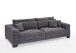 Big-Sofa >Phebe< 7 Kissen, Daune, Bezug dunkelgrau - 286x90x141cm (BxHxT)