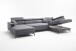 Wohnlandschaft >Silvie< U-Form, elektr. Sitzverstellung, grau - 360x96x239 (BxHxT)