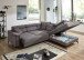 Wohnlandschaft >Silvie< Stauraum, elektr. Sitzverstellung, grau - 266x98x238 (BxHxT)
