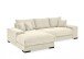 Wohnlandschaft >Siward< Daune, 6 Kissen, Bezug in Cord creme - 285x90x176cm (BxHxT)