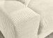 Wohnlandschaft >Siward< Daune, 6 Kissen, Bezug in Cord creme - 285x90x176cm (BxHxT)