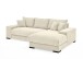 Wohnlandschaft >Siward< Daune, 6 Kissen, Bezug in Cord creme - 285x90x176cm (BxHxT)