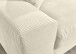 Wohnlandschaft >Siward< Daune, 6 Kissen, Bezug in Cord creme - 285x90x176cm (BxHxT)