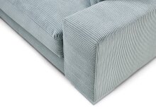 Wohnlandschaft >Siward< Daune, 6 Kissen, Bezug in Cord mint - 285x90x176cm (BxHxT)