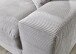 Wohnlandschaft >Siward< Daune, 6 Kissen, Bezug in Cord silbergrau - 285x90x176cm (BxHxT)