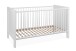 Babybett >Landwood< 3-fach höhenverstellbare Liegefläche, Weiß - 146x84x77cm (BxHxT)