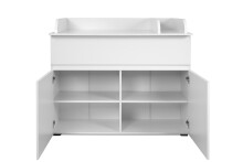 Wickelkommode >Image< 2 Türen, 1 Schublade, Wickelaufsatz, Weiß - 120x102x77cm (BxHxT)