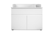 Wickelkommode >Image< 2 Türen, 1 Schublade, Wickelaufsatz, Weiß - 120x102x77cm (BxHxT)