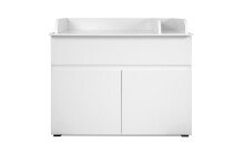 Wickelkommode >Image< 2 Türen, 1 Schublade, Wickelaufsatz, Weiß - 120x102x77cm (BxHxT)