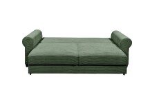 Schlafsofa >ANGELINA LUX.3DL<  Liegefläche 198x165cm, winter moss - 250x95x125 (BxHxT)