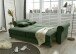 Schlafsofa >ANGELINA LUX.3DL<  Liegefläche 198x165cm, winter moss - 250x95x125 (BxHxT)