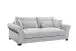 Schlafsofa >ANGELINA LUX.3DL< Liegefläche 198x165cm, dove - 250x95x125 (BxHxT)