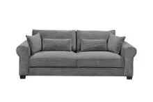 Schlafsofa >ANGELINA LUX.3DL< Liegefläche 198x165cm, ash - 250x95x125 (BxHxT)