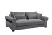 Schlafsofa >ANGELINA LUX.3DL< Liegefläche 198x165cm, ash - 250x95x125 (BxHxT)