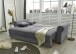 Schlafsofa >ANGELINA LUX.3DL< Liegefläche 198x165cm, ash - 250x95x125 (BxHxT)