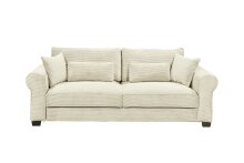Schlafsofa >ANGELINA LUX.3DL< Liegefläche 198x165cm, cream - 250x95x125 (BxHxT)