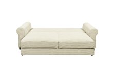 Schlafsofa >ANGELINA LUX.3DL< Liegefläche 198x165cm, cream - 250x95x125 (BxHxT)