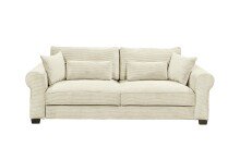 Schlafsofa >ANGELINA LUX.3DL< Liegefläche 198x165cm, cream - 250x95x125 (BxHxT)