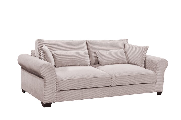 Schlafsofa >ANGELINA LUX.3DL< Liegefläche 198x165cm, flamingo - 250x95x125 (BxHxT)