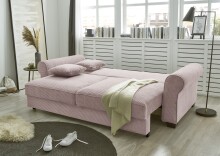 Schlafsofa >ANGELINA LUX.3DL< Liegefläche 198x165cm, flamingo - 250x95x125 (BxHxT)