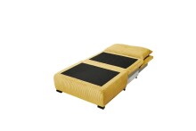 Schlafsofa - Sessel >CHARLIE 1FBK< Liegefläche 100x200cm, Bezug mustard - 103x75x83 (BxHxT)