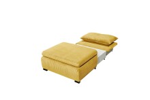 Schlafsofa - Sessel >CHARLIE 1FBK< Liegefläche 100x200cm, Bezug mustard - 103x75x83 (BxHxT)