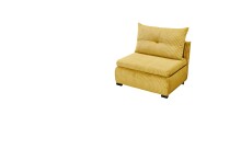 Schlafsofa - Sessel >CHARLIE 1FBK< Liegefläche 100x200cm, Bezug mustard - 103x75x83 (BxHxT)