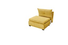 Schlafsofa - Sessel >CHARLIE 1FBK< Liegefläche 100x200cm, Bezug mustard - 103x75x83 (BxHxT)