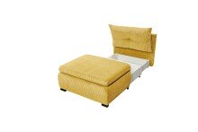 Schlafsofa - Sessel >CHARLIE 1FBK< Liegefläche 100x200cm, Bezug mustard - 103x75x83 (BxHxT)