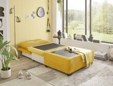 Schlafsofa - Sessel >CHARLIE 1FBK< Liegefläche 100x200cm, Bezug mustard - 103x75x83 (BxHxT)