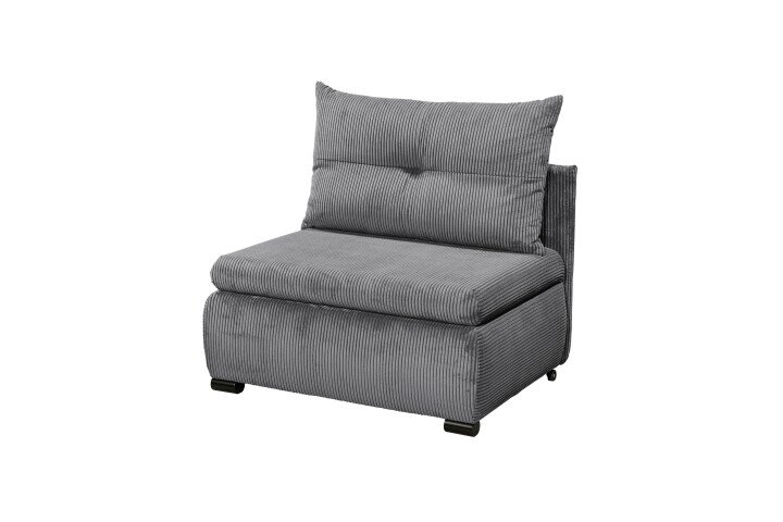 Schlafsofa - Sessel >CHARLIE 1FBK< Liegefläche 100x200cm, ash - 103x75x83 (BxHxT)