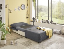 Schlafsofa - Sessel >CHARLIE 1FBK< Liegefläche 100x200cm, ash - 103x75x83 (BxHxT)