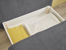 Schlafsofa - Sessel >CHARLIE 1FBK< Liegefläche 100x200cm, ash - 103x75x83 (BxHxT)