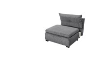 Schlafsofa - Sessel >CHARLIE 1FBK< Liegefläche 100x200cm, ash - 103x75x83 (BxHxT)