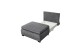 Schlafsofa - Sessel >CHARLIE 1FBK< Liegefläche 100x200cm, ash - 103x75x83 (BxHxT)