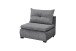 Schlafsofa - Sessel >CHARLIE 1FBK< Liegefläche 100x200cm, ash - 103x75x83 (BxHxT)