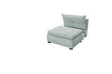 Schlafsofa - Sessel >CHARLIE 1FBK< Liegefläche 100x200cm, Bezug sage - 103x75x83 (BxHxT)
