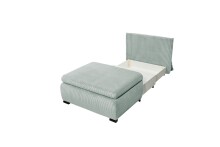 Schlafsofa - Sessel >CHARLIE 1FBK< Liegefläche 100x200cm, Bezug sage - 103x75x83 (BxHxT)