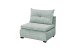 Schlafsofa - Sessel >CHARLIE 1FBK< Liegefläche 100x200cm, Bezug sage - 103x75x83 (BxHxT)
