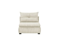 Schlafsofa - Sessel >CHARLIE 1FBK< Liegefläche 100x200cm, cream - 103x75x83 (BxHxT)