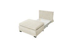 Schlafsofa - Sessel >CHARLIE 1FBK< Liegefläche 100x200cm, cream - 103x75x83 (BxHxT)