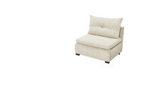 Schlafsofa - Sessel >CHARLIE 1FBK< Liegefläche 100x200cm, cream - 103x75x83 (BxHxT)