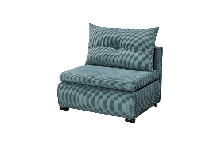 Schlafsofa - Sessel >CHARLIE 1FBK< Liegefläche 100x200cm, azur - 103x75x83 (BxHxT)