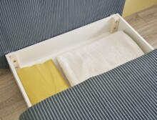 Schlafsofa - Sessel >CHARLIE 1FBK< Liegefläche 100x200cm, azur - 103x75x83 (BxHxT)