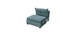 Schlafsofa - Sessel >CHARLIE 1FBK< Liegefläche 100x200cm, azur - 103x75x83 (BxHxT)