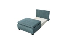 Schlafsofa - Sessel >CHARLIE 1FBK< Liegefläche 100x200cm, azur - 103x75x83 (BxHxT)