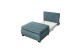 Schlafsofa - Sessel >CHARLIE 1FBK< Liegefläche 100x200cm, azur - 103x75x83 (BxHxT)