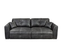 Schlafsofa >DOLAN Lux.3DL< Liegefläche 160x197cm, anthrazit - 245x85x155 (BxHxT)
