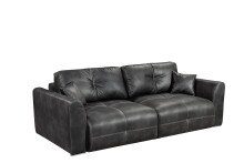 Schlafsofa >DOLAN Lux.3DL< Liegefläche 160x197cm, anthrazit - 245x85x155 (BxHxT)