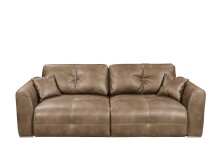 Schlafsofa >DOLAN Lux.3DL< Liegefläche 160x197cm, light brown - 245x85x155 (BxHxT)
